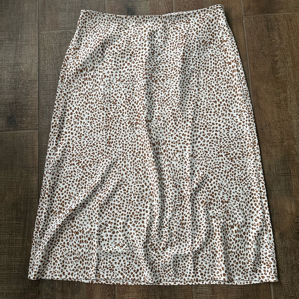 J. Crew Leopard Print Midi Skirt - size Large